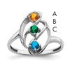 Sterling Silver Rhodium-plated Family Jewelry Mounting