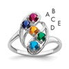 Sterling Silver Rhodium-plated Family Jewelry Mounting