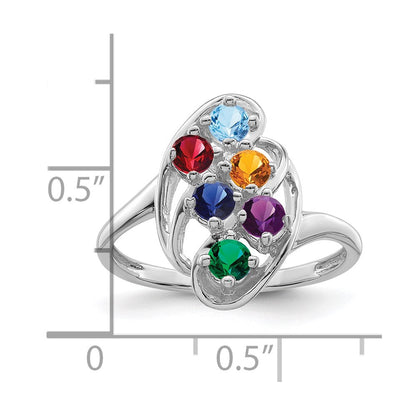 Sterling Silver Rhodium-plated Family Jewelry Mounting