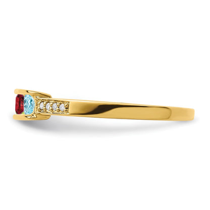 14K Family Jewelry Diamond Semi-Set Ring