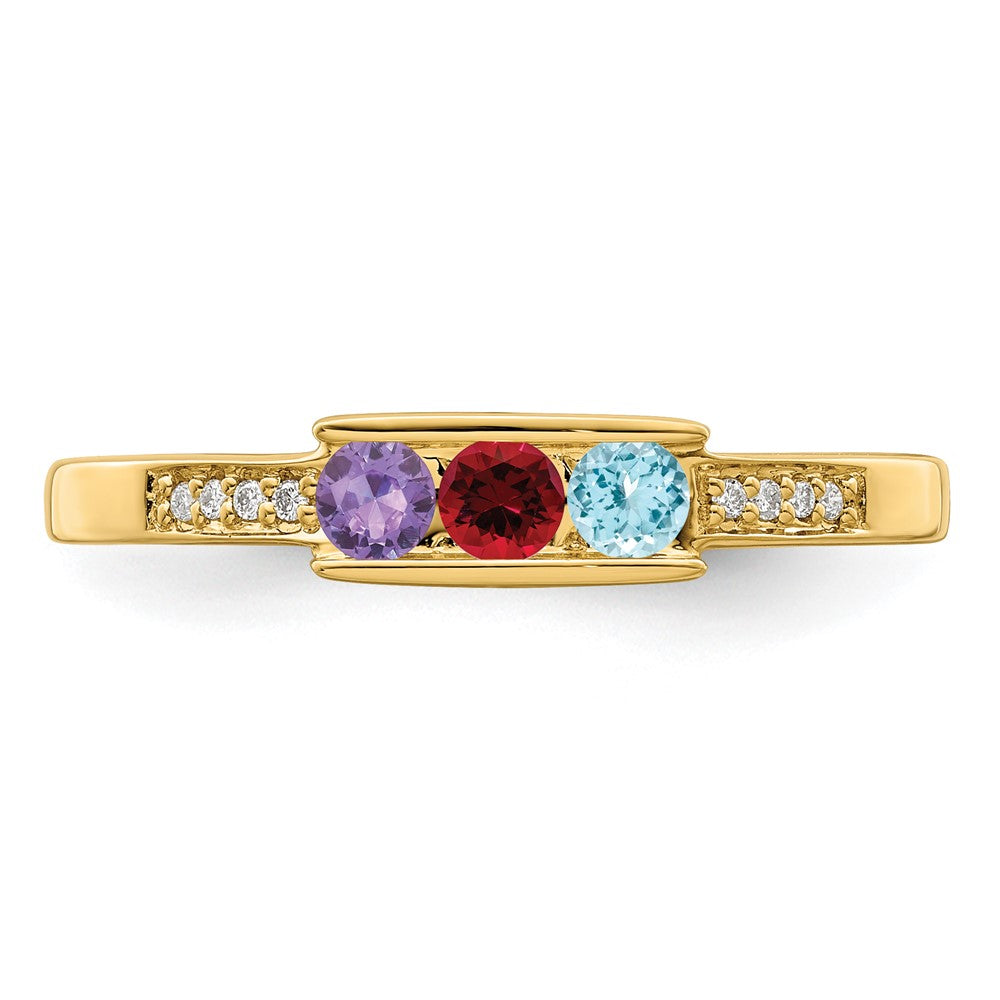 14K Family Jewelry Diamond Semi-Set Ring