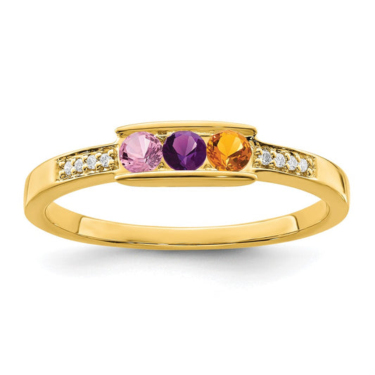 14K Family Jewelry Diamond Semi-Set Ring
