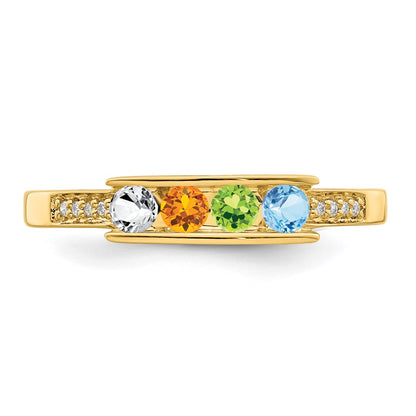 14K Family Jewelry Diamond Semi-Set Ring