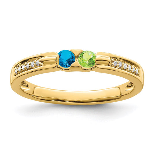 14K Family Jewelry Diamond Semi-Set Ring