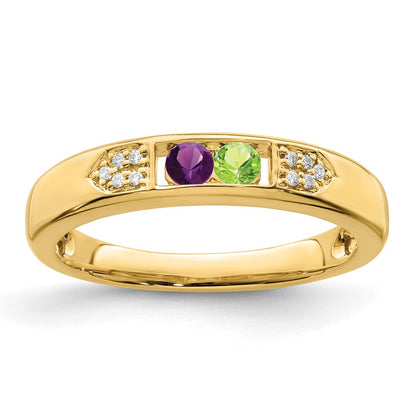 14K Family Jewelry Diamond Semi-Set Ring