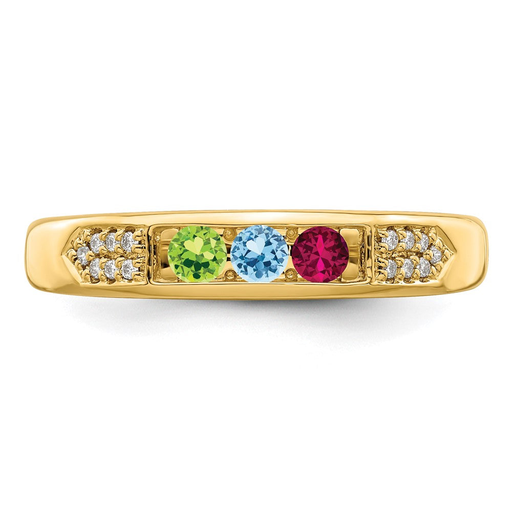 14K Family Jewelry Diamond Semi-Set Ring