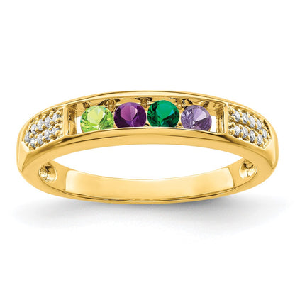 14K Family Jewelry Diamond Semi-Set Ring