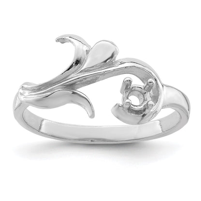 Sterling Silver Rhodium-plated Family Jewelry Mounting