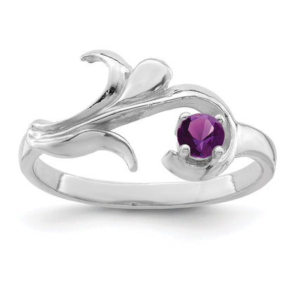 14k White Gold Polished 1-Stone Mothers Ring Mounting