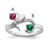 Sterling Silver Rhodium-plated Family Jewelry Mounting