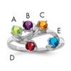 Sterling Silver Rhodium-plated Family Jewelry Mounting