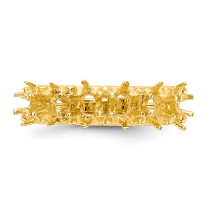 14k 6 Stone Family Ring Mounting