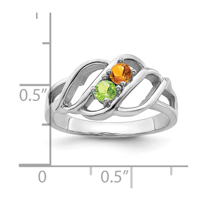 Sterling Silver Rhodium-plated Family Jewelry Mounting