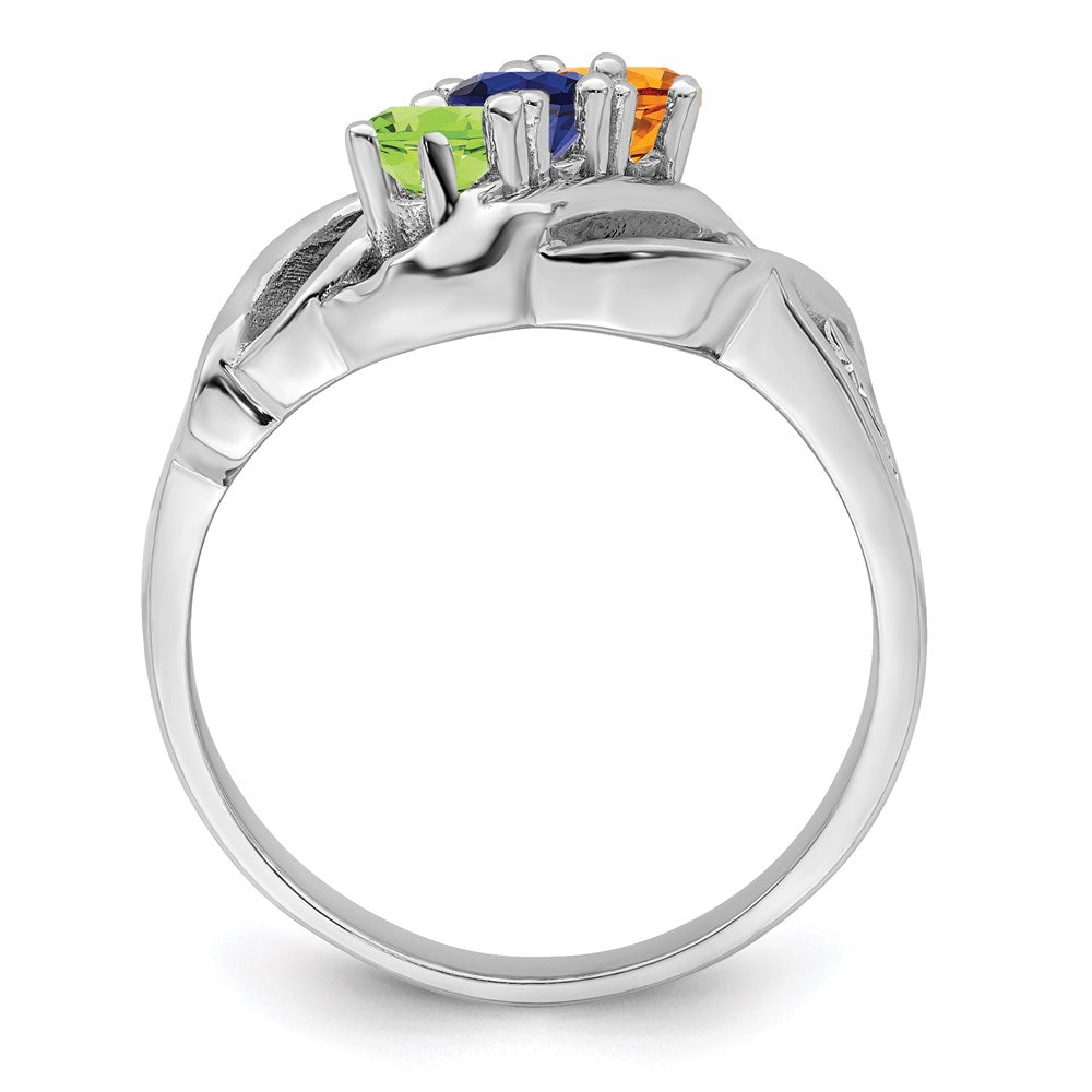 Sterling Silver Rhodium-plated Family Jewelry Mounting