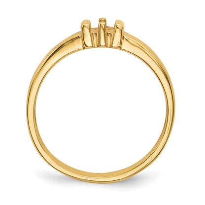 14k Polished 1-Stone Mothers Ring Mounting
