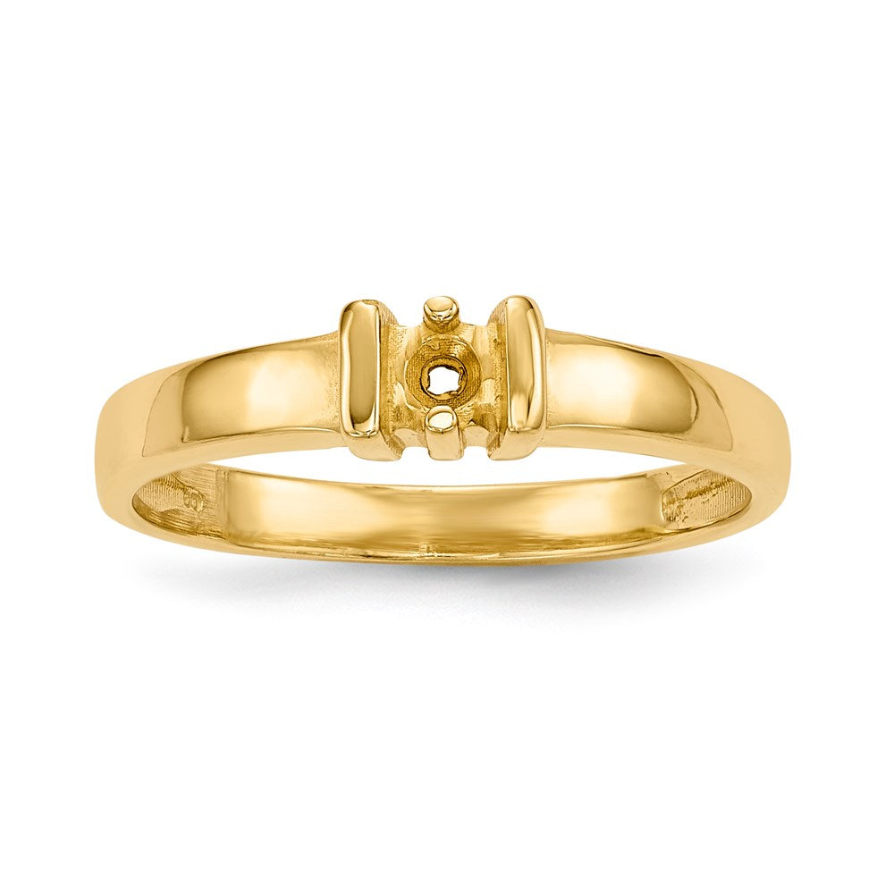 14k Polished 1-Stone Mothers Ring Mounting