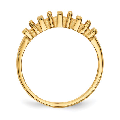 14k Polished 4-Stone Mothers Ring Mounting