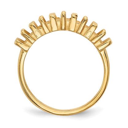 14k Polished 5-Stone Mothers Ring Mounting