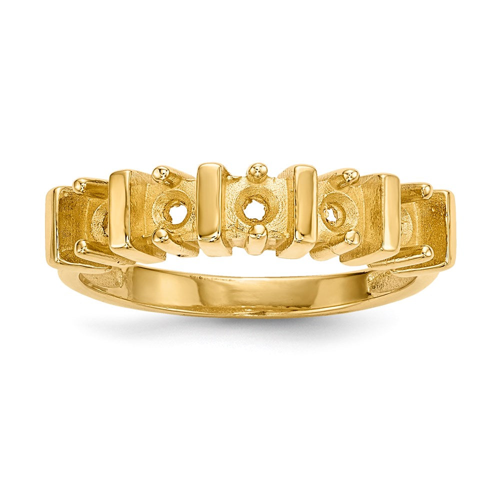 14k Polished 5-Stone Mothers Ring Mounting