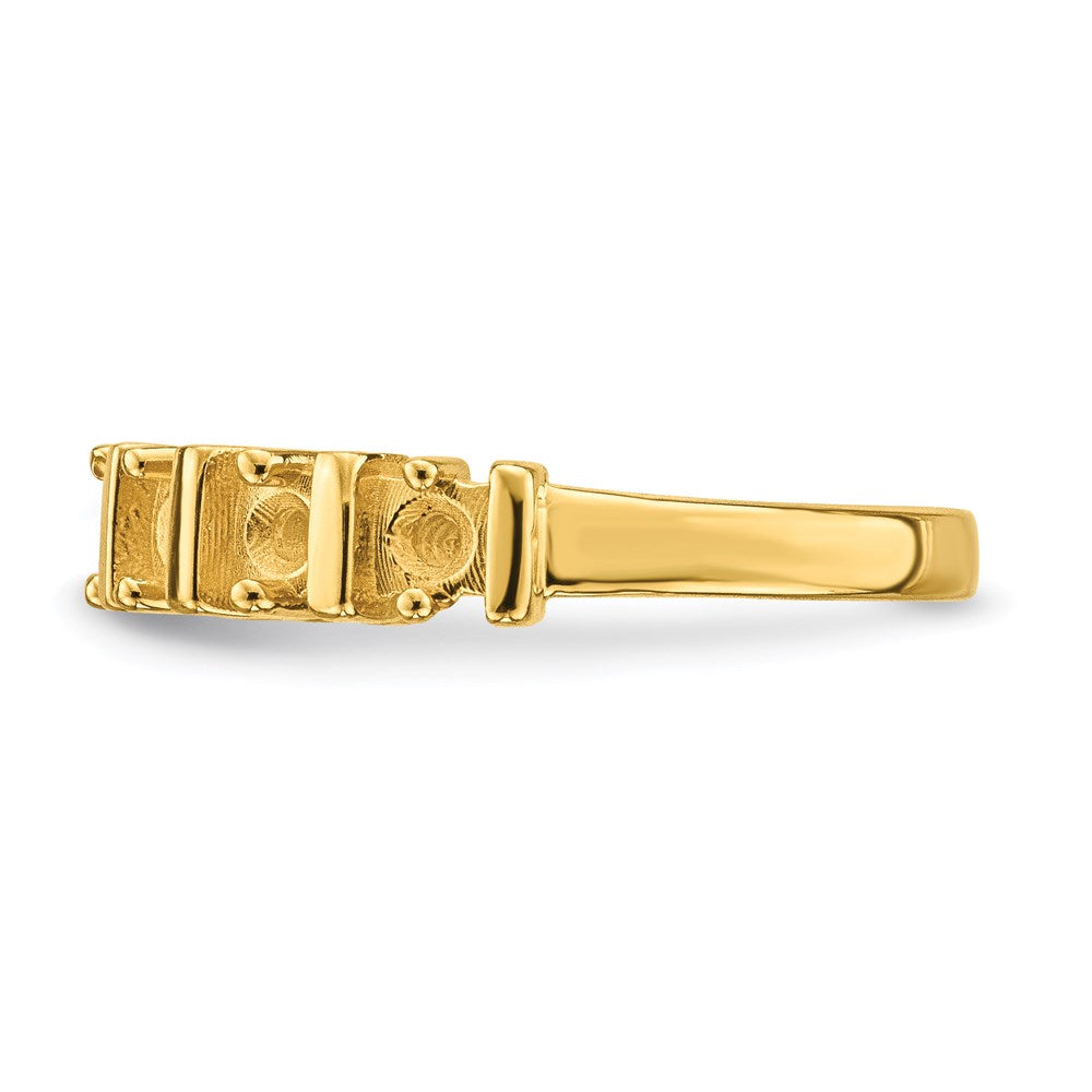 14k Polished 6-Stone Mothers Ring Mounting