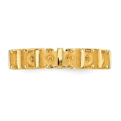 14k Polished 6-Stone Mothers Ring Mounting