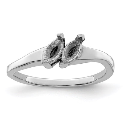 Sterling Silver Rhodium-plated Family Jewelry Mounting