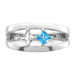 Sterling Silver Rhodium-plated Family Jewelry Mounting