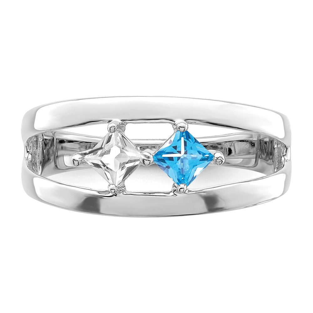 Sterling Silver Rhodium-plated Family Jewelry Mounting