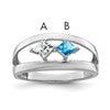 Sterling Silver Rhodium-plated Family Jewelry Mounting
