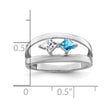 Sterling Silver Rhodium-plated Family Jewelry Mounting