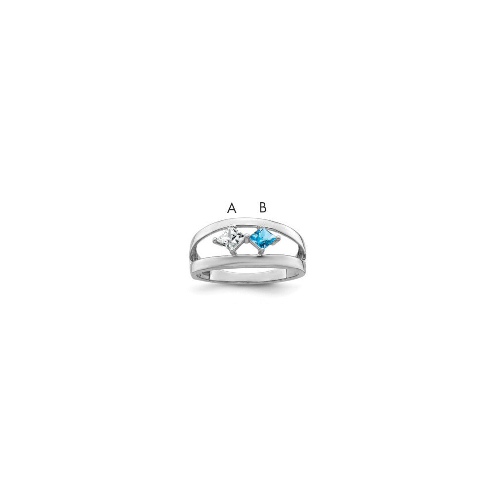 14k White Gold Family Jewelry Ring Mounting