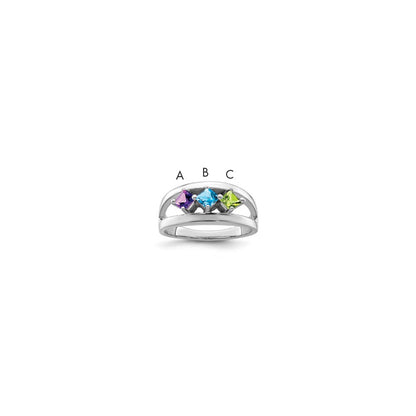 14k White Gold Family Jewelry Ring Mounting