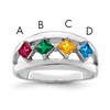 Sterling Silver Rhodium-plated Family Jewelry Mounting