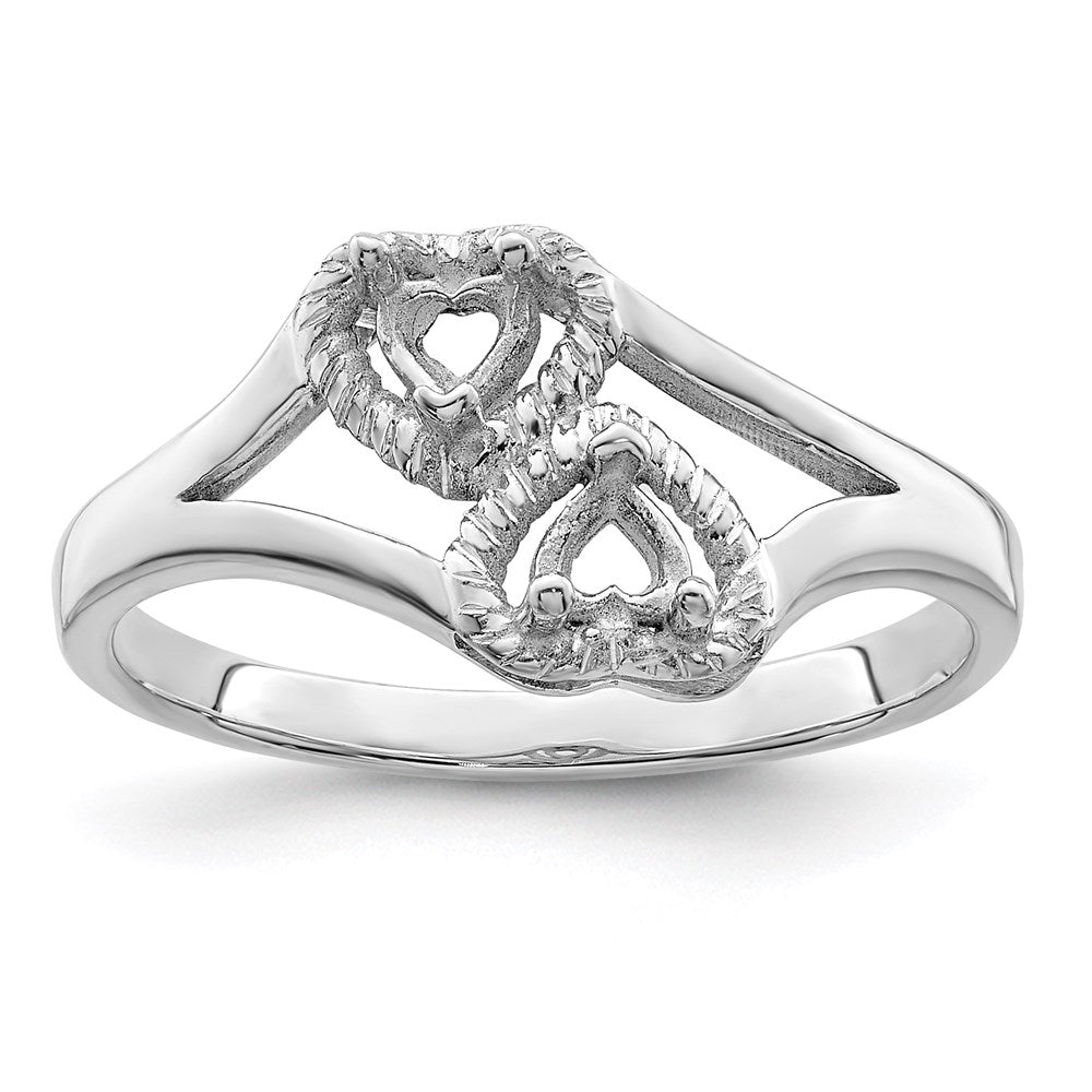 Sterling Silver Rhodium-plated Family Jewelry Mounting