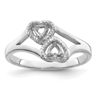 Sterling Silver Rhodium-plated Family Jewelry Mounting