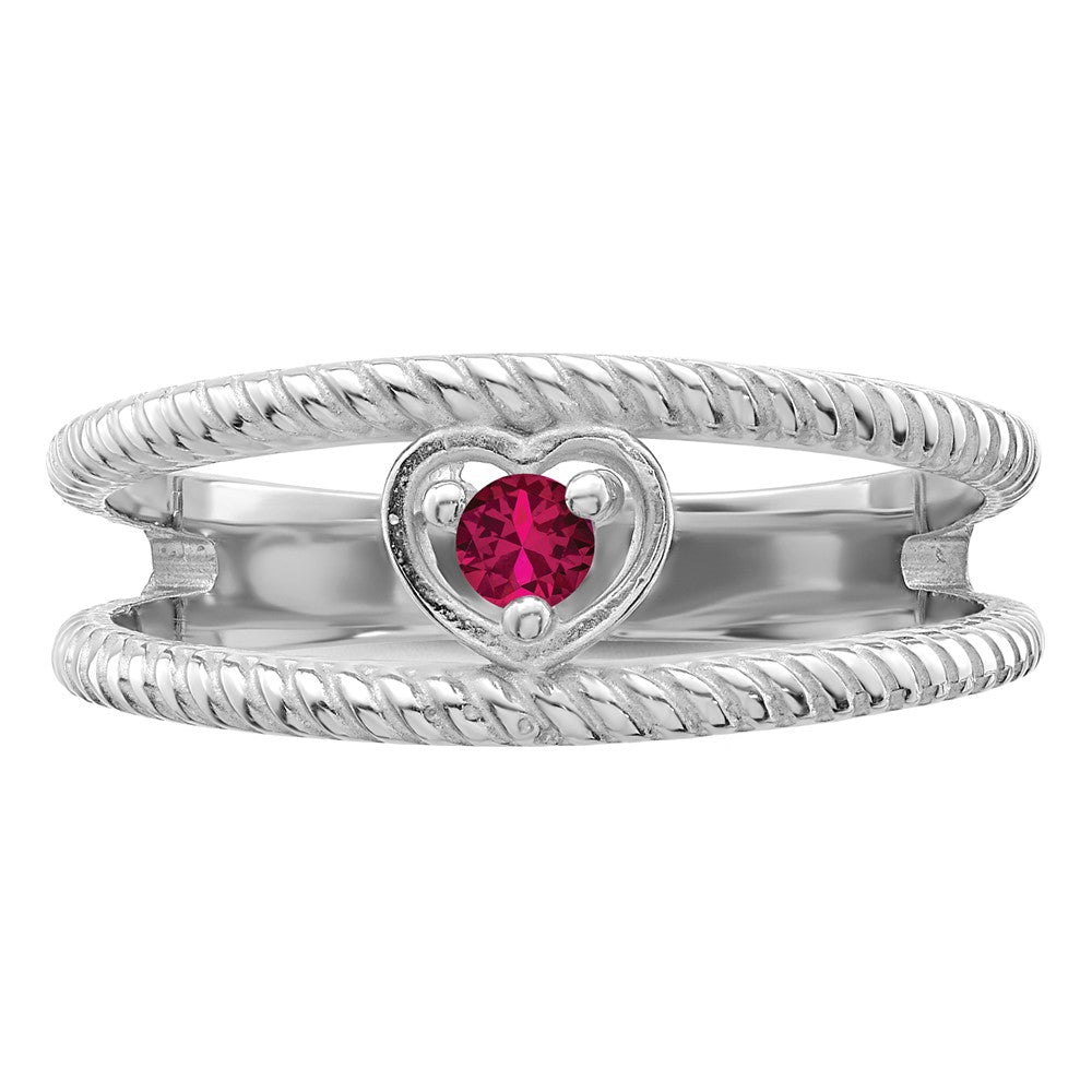 Sterling Silver Rhodium-plated Family Jewelry Mounting