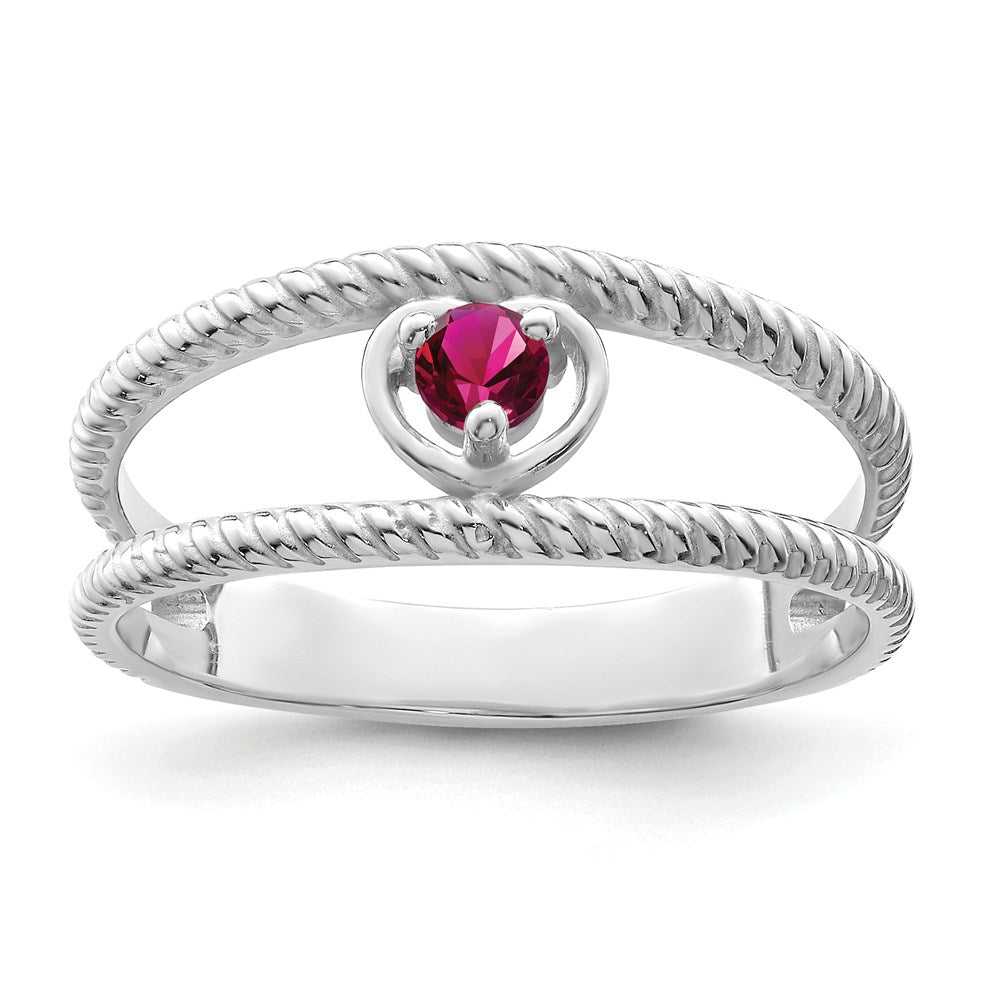 Sterling Silver Rhodium-plated Family Jewelry Mounting