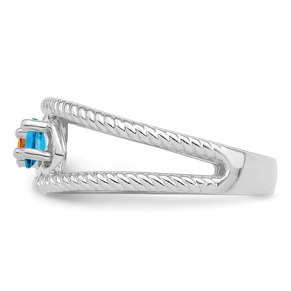Sterling Silver Rhodium-plated Family Jewelry Mounting
