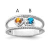 Sterling Silver Rhodium-plated Family Jewelry Mounting