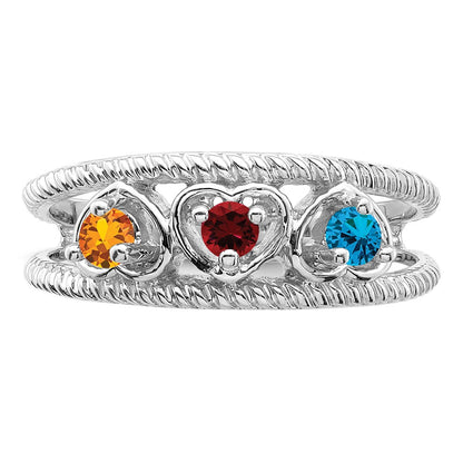 14k White Gold Family Jewelry Ring Mounting
