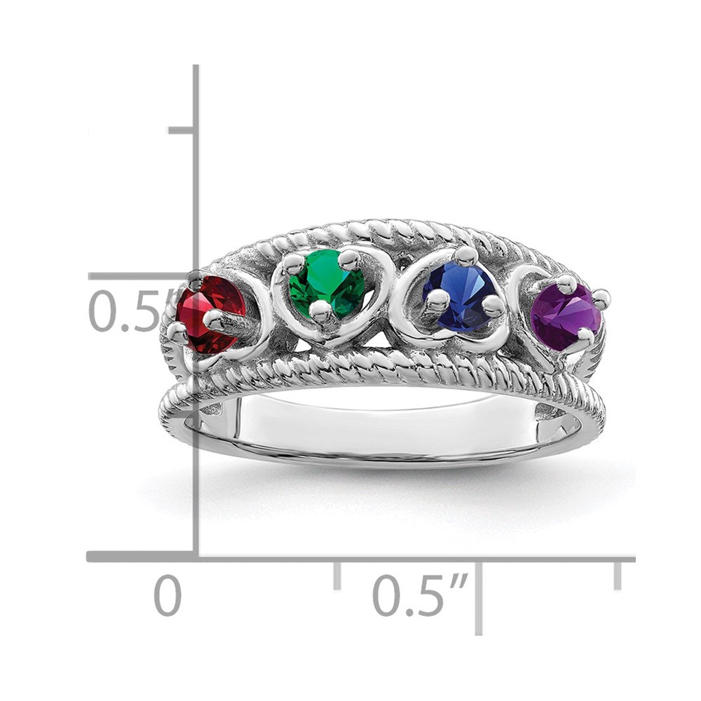 14k White Gold Family Jewelry Ring Mounting