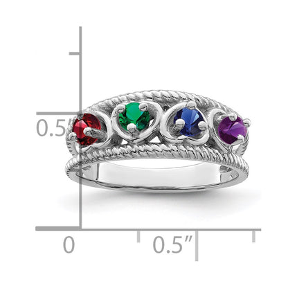 14k White Gold Family Jewelry Ring Mounting