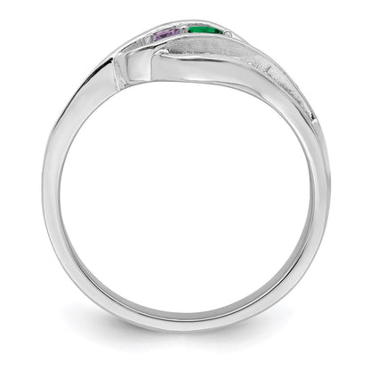 Sterling Silver Rhodium-plated Family Jewelry Mounting