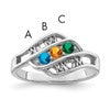 Sterling Silver Rhodium-plated Family Jewelry Mounting