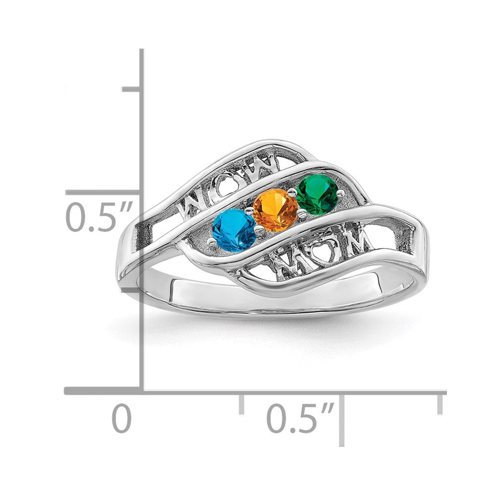 14k White Gold Family Jewelry Ring Mounting