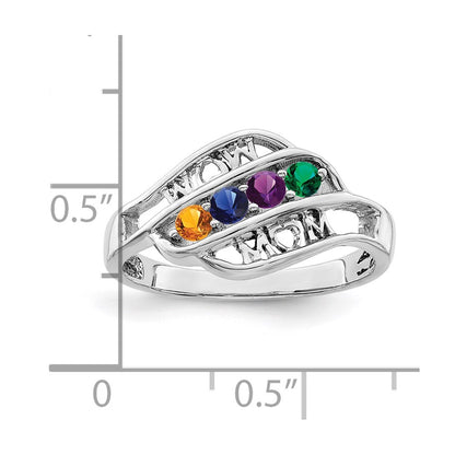 14k White Gold Family Jewelry Ring Mounting
