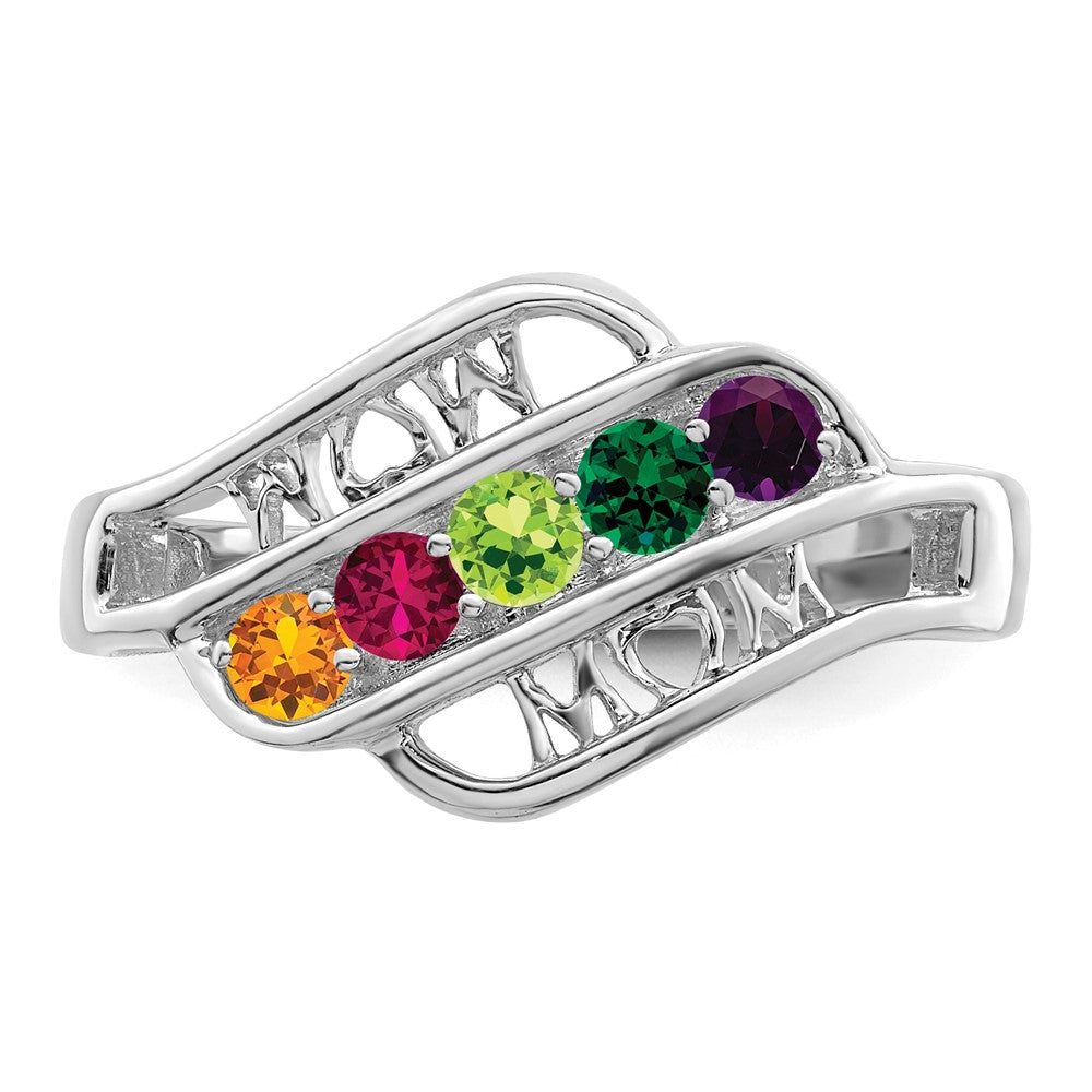 14k White Gold Family Jewelry Ring Mounting