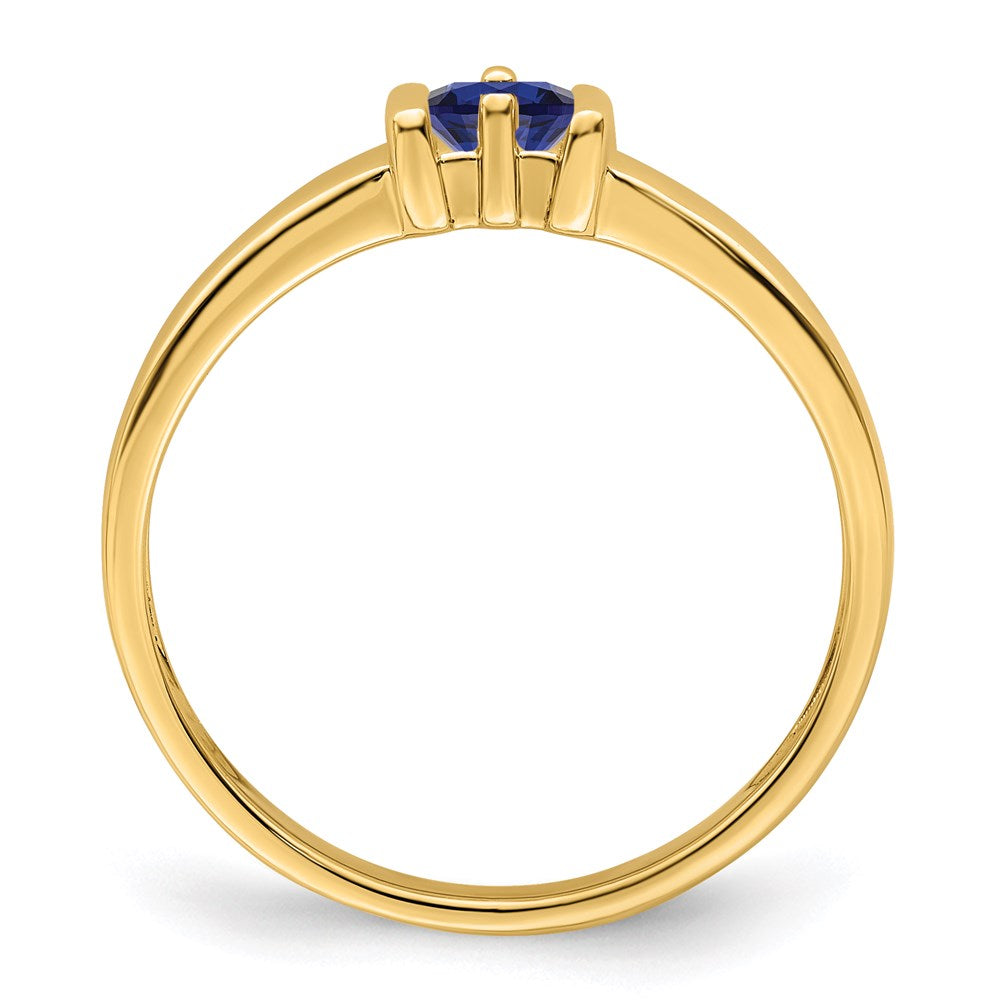14k Polished 1-Stone Mothers Ring Mounting