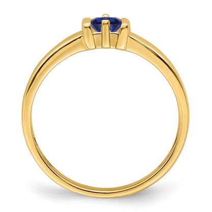 14k Polished 1-Stone Mothers Ring Mounting
