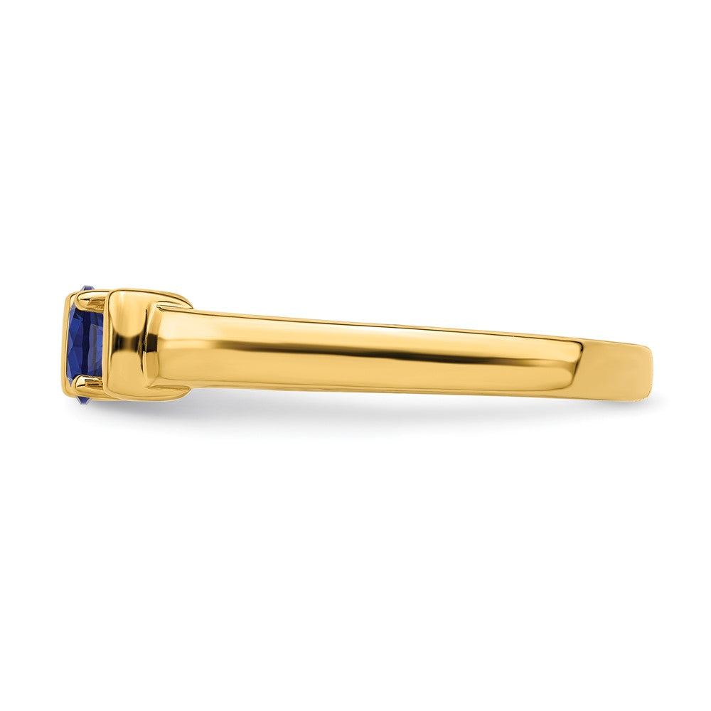 14k Polished 1-Stone Mothers Ring Mounting